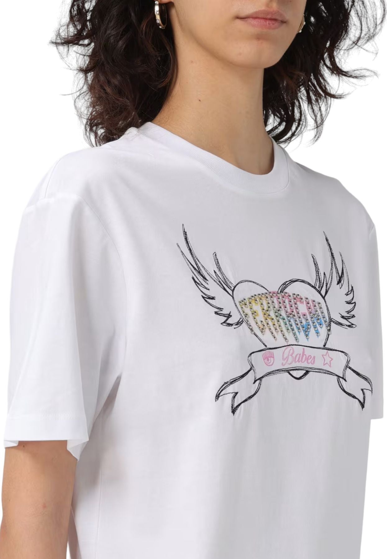 T-Shirt Manica Corta Donna Chiara Ferragni  Punk 76CBHK04CJK01