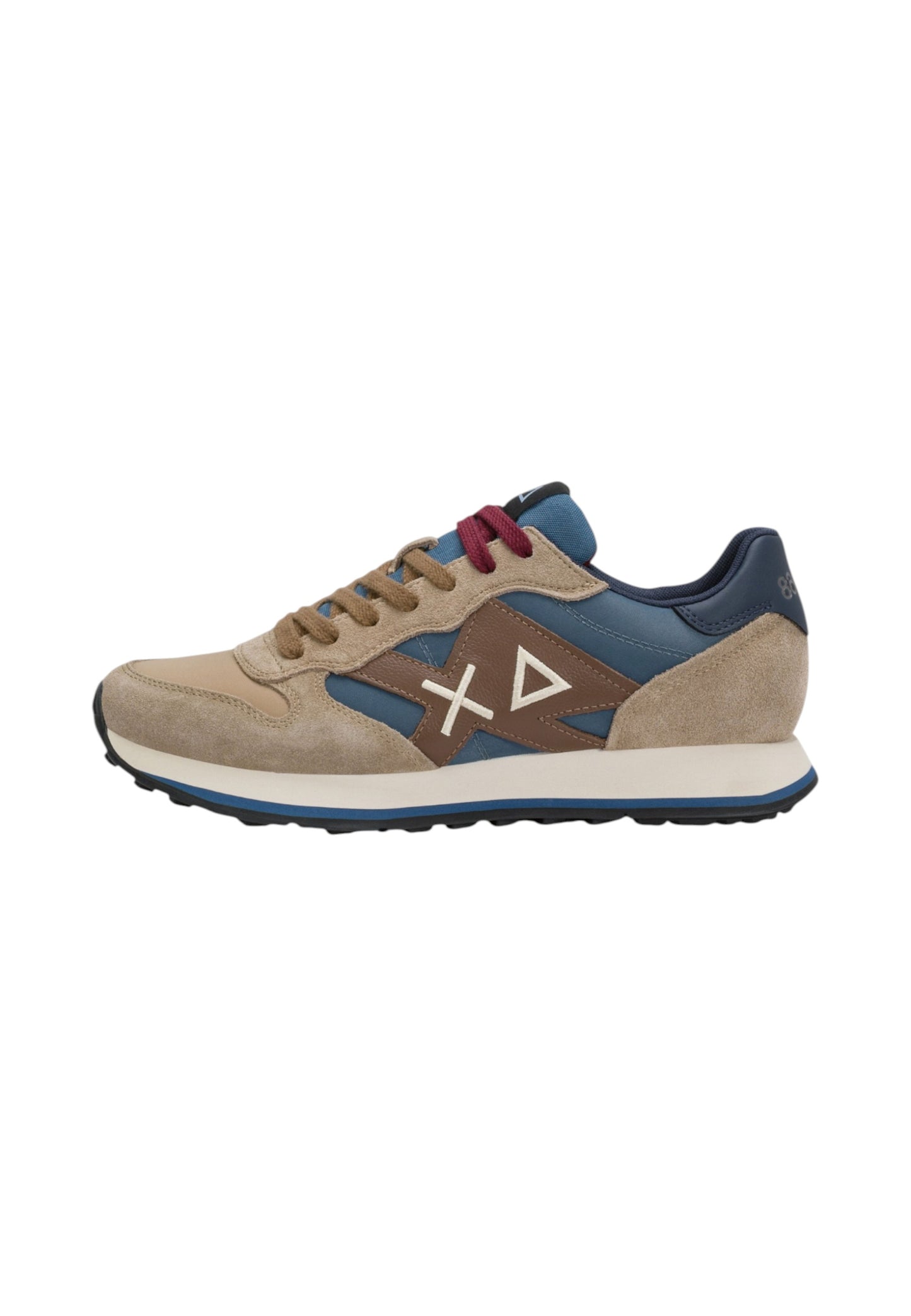 Sneakers Basse Uomo Sun68 Stile Running, Nylon E Suede, Maxi Logo, Bicolor Jaki 2.0 Bicolor Z46122