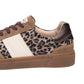 Sneakers Basse Donna Nero Giardini Tomaia in pelle, pelle scamosciata e tessuto, inserti animalier, chiusura con lacci, suola color gomma, Made in Italy  I617426D
