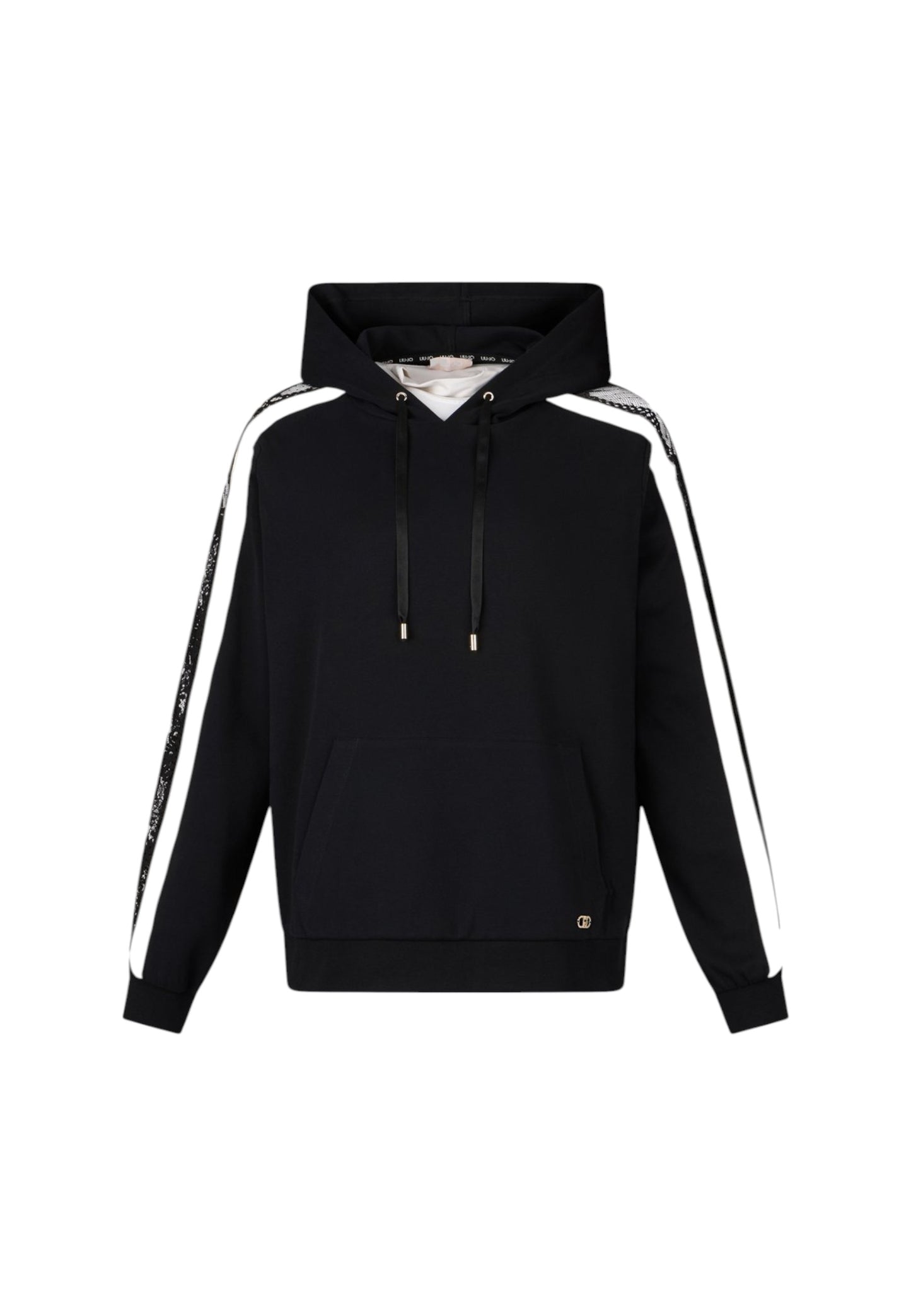 Felpa Con Cappuccio Donna Liu Jo Con Pizzo  TF5144J4523