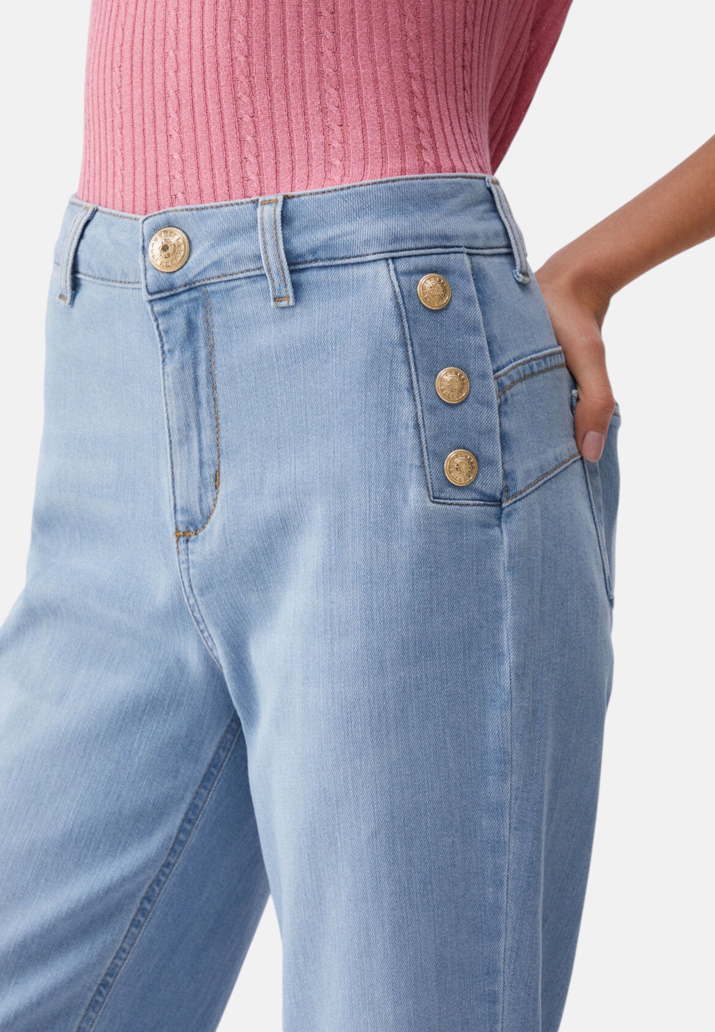 Jeans Flare Fit Donna Liu Jo Vita Alta Flare Button UA6162D0275