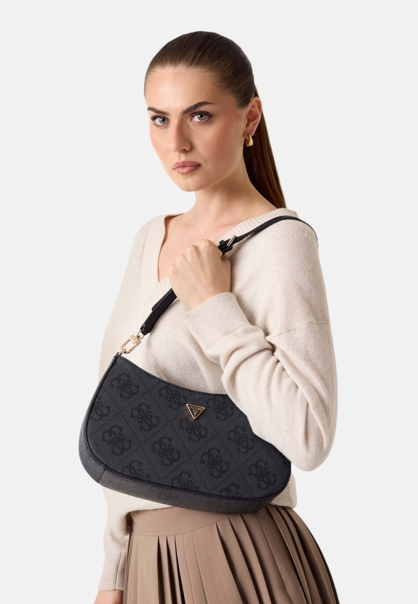 Borsa A Spalla Donna Guess Top Zip Shoulder Bag Noelle Ii HWSO9672180