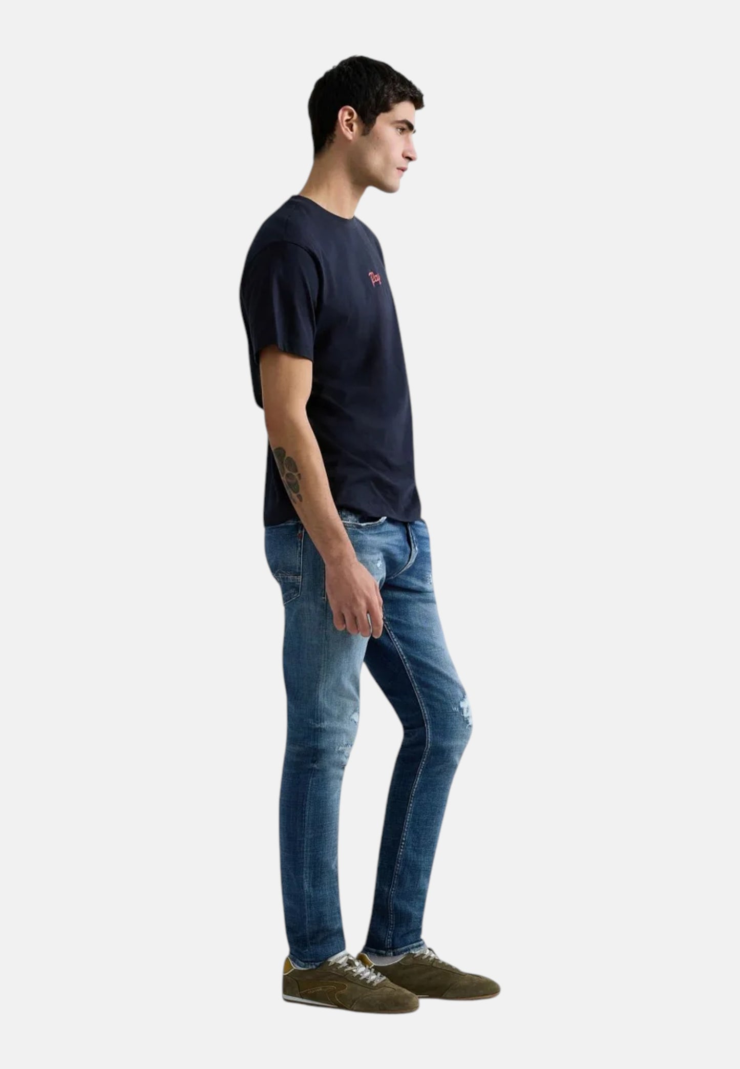 T-Shirt Manica Corta Uomo Replay Con Stampa Logata Fronte E Retro  M3349 .000.2660