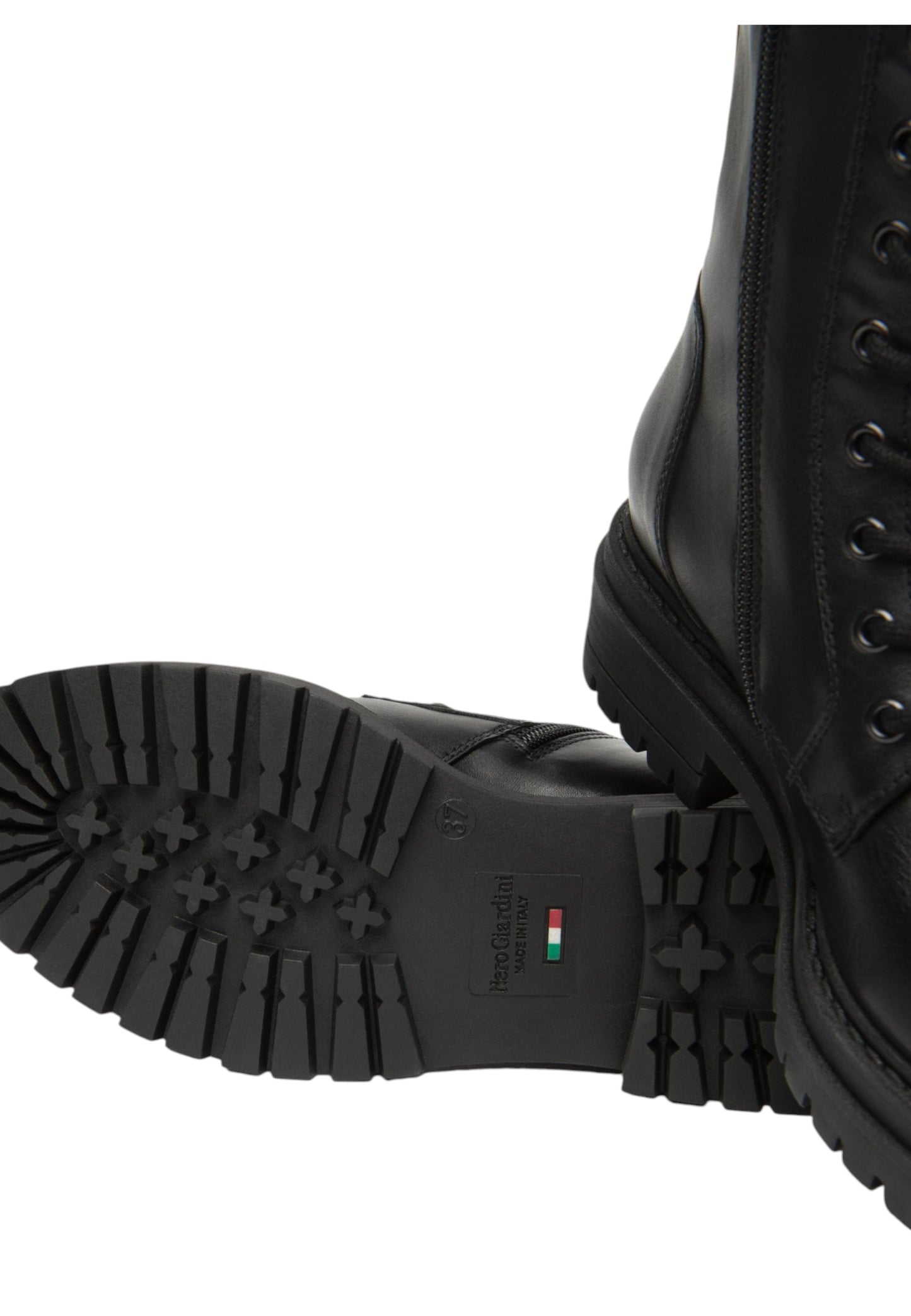 Stivaletti Anfibi Donna Nero Giardini Tacco 4 CM  I514833D