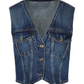 Gilet  Donna Liu Jo Mini In Denim Vintage  UF6502D0398