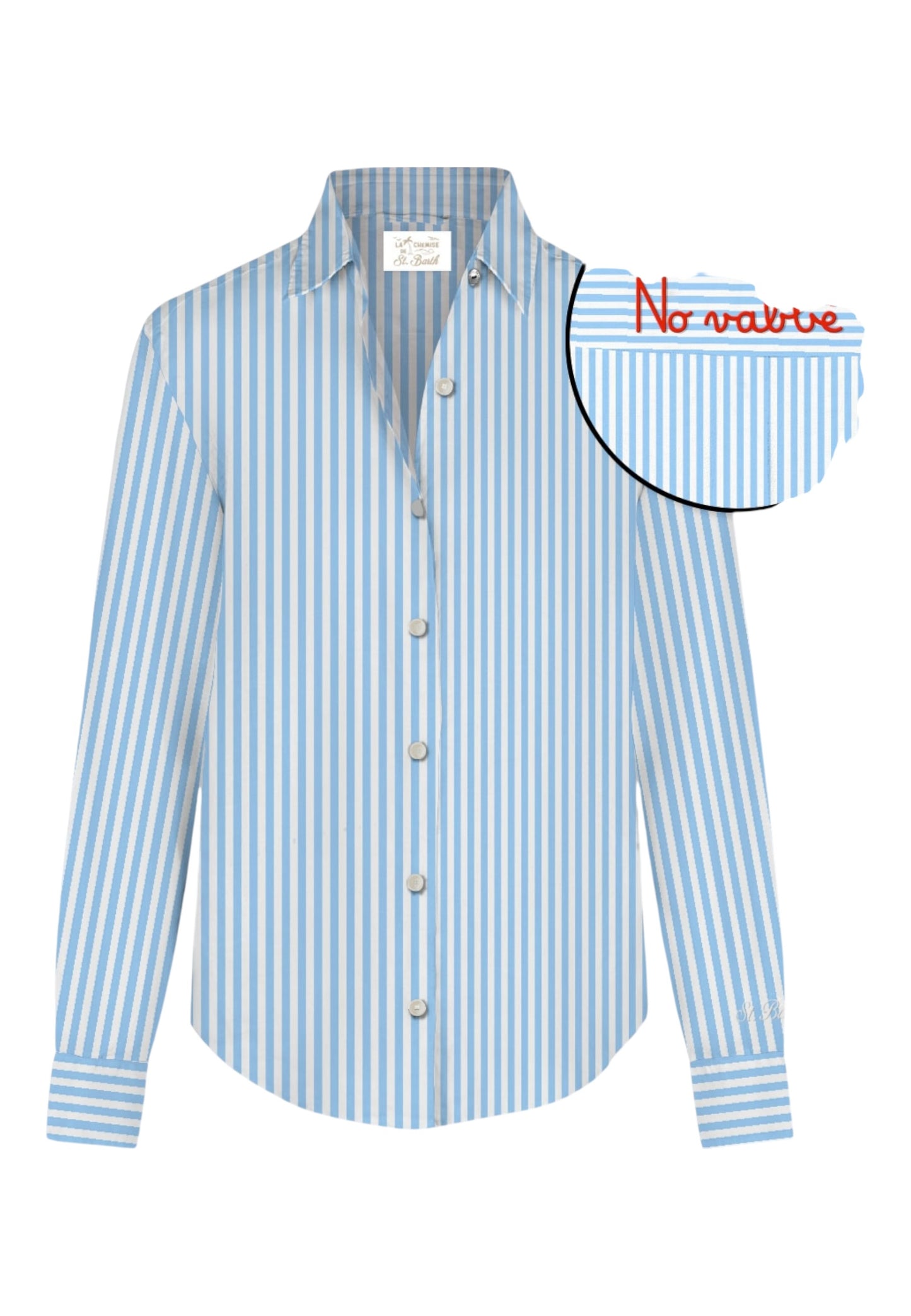 Camicia Manica lunga Donna Mc2 Saint Barth Stripes V Vabbe Meredith MDH001