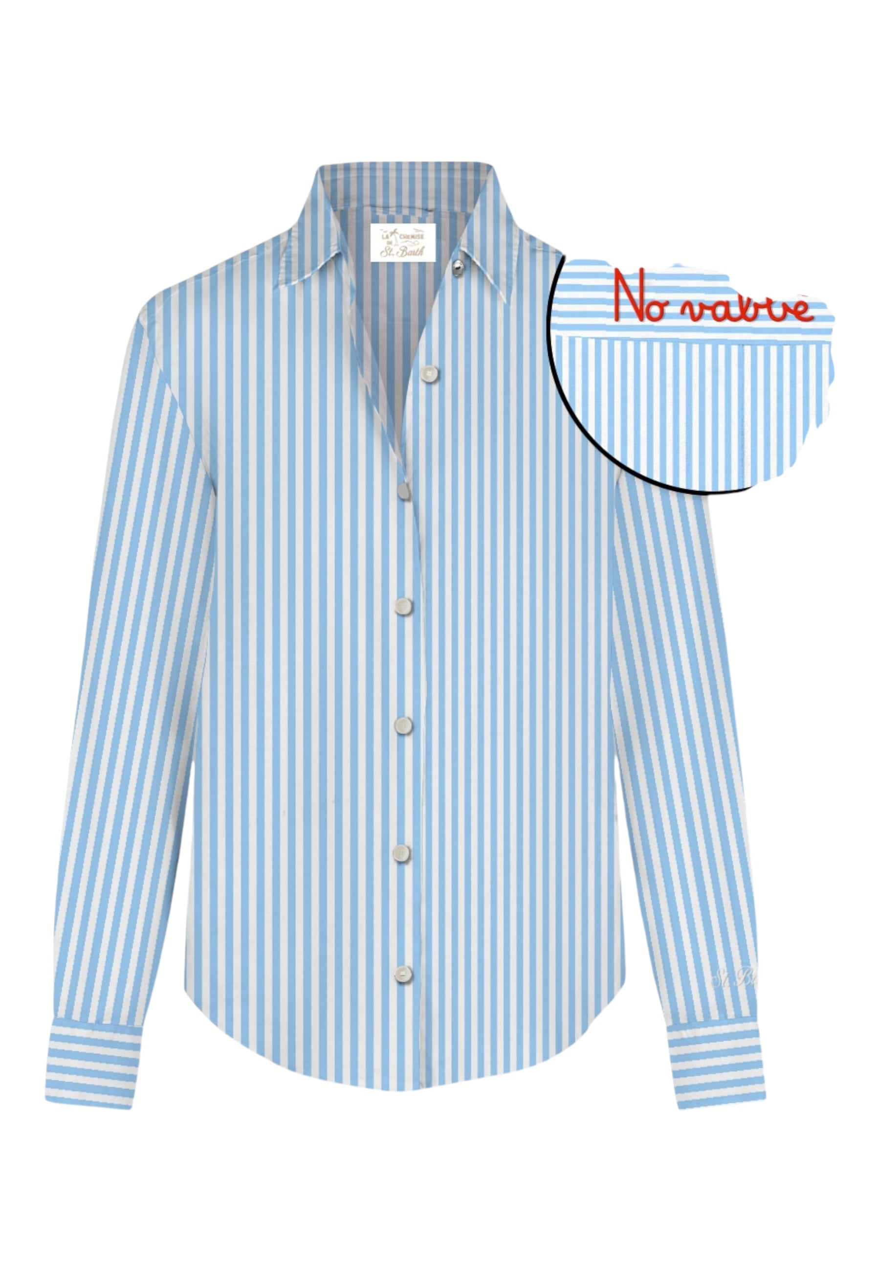 Camicia Manica lunga Donna Mc2 Saint Barth Stripes V Vabbe Meredith MDH001