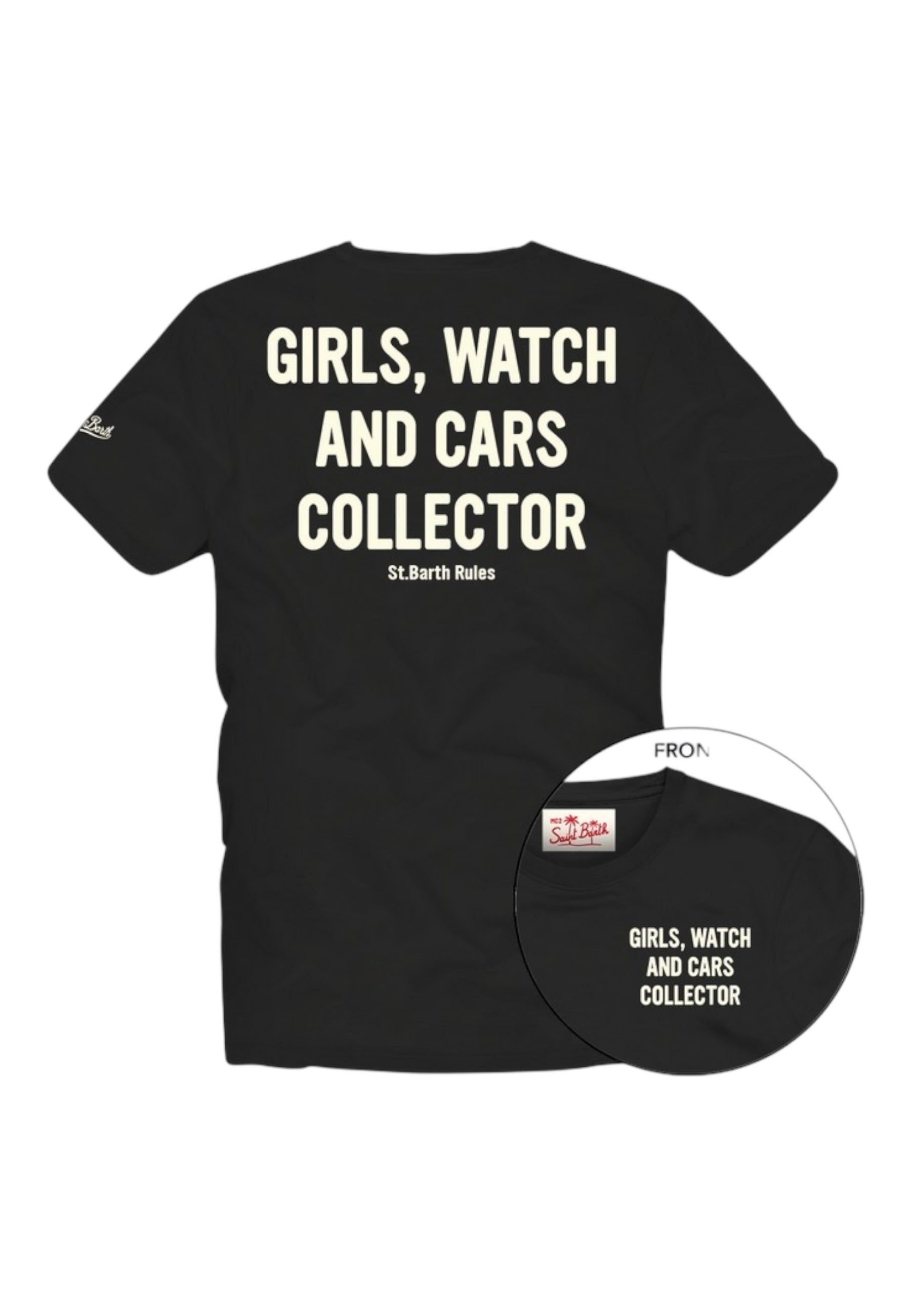 T-Shirt Manica Corta Uomo Mc2 Saint Barth Stampa/Ricamo Fronte E Retro Collector Portland PRL0002