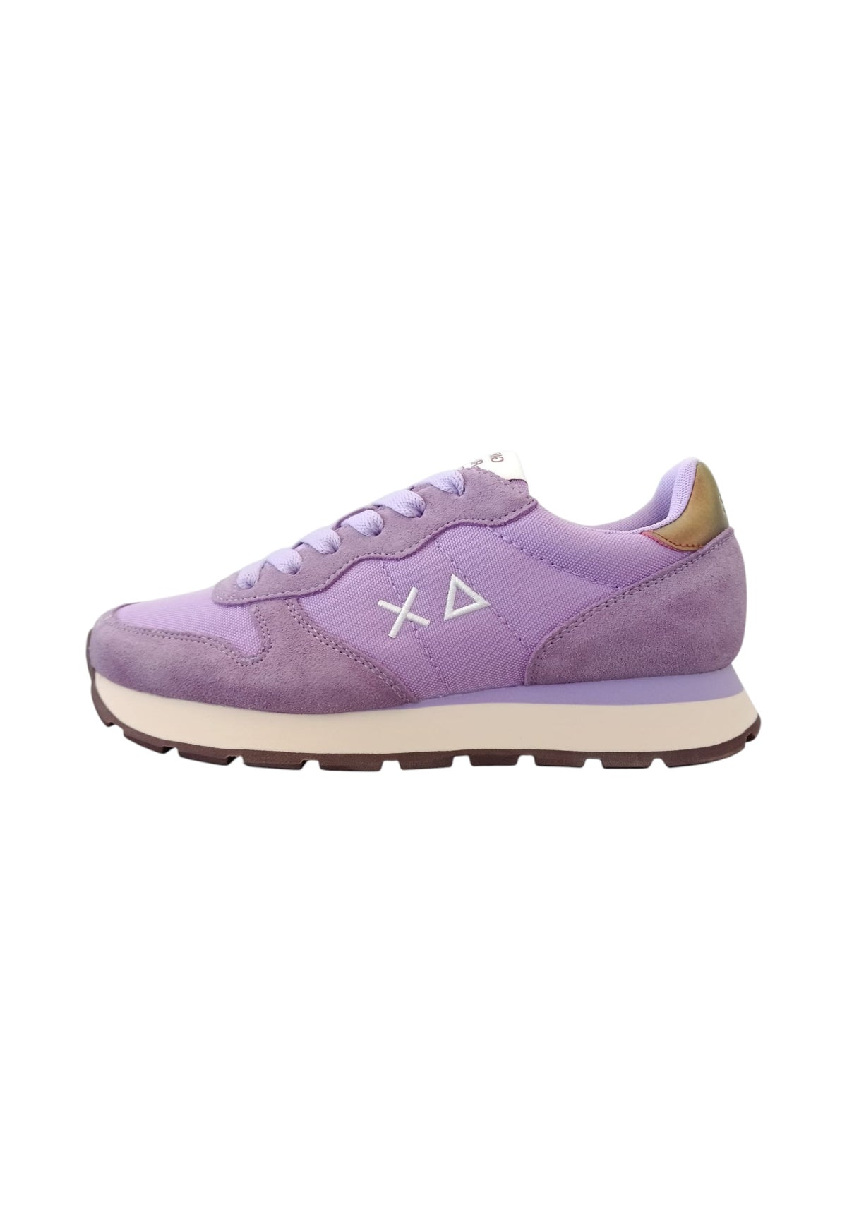 Sneakers Basse Donna Sun68 Stile Running, Nylon E Suede, Logo Ricamato Ally Solid Z46201
