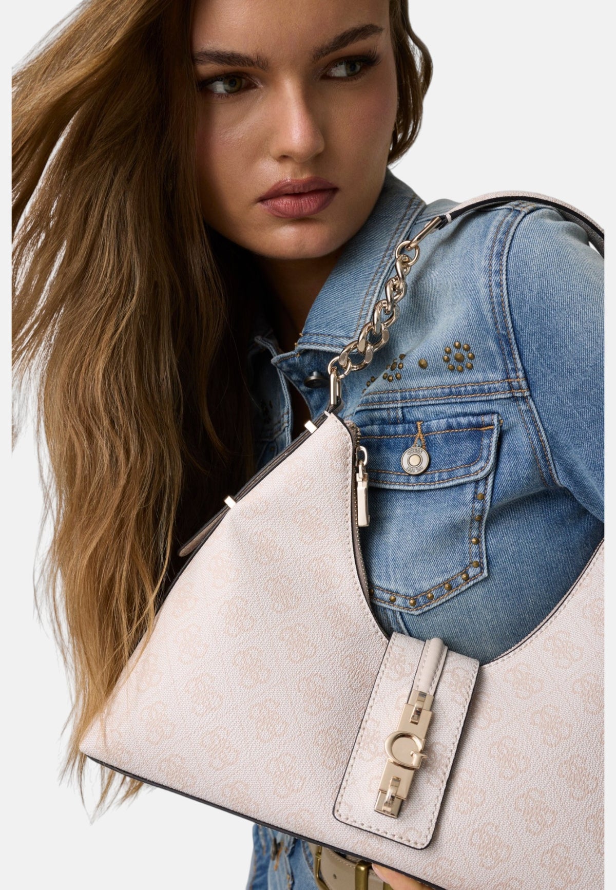 Borsa A Spalla Donna Guess Hobo Yvonne Logo HWSG2378010