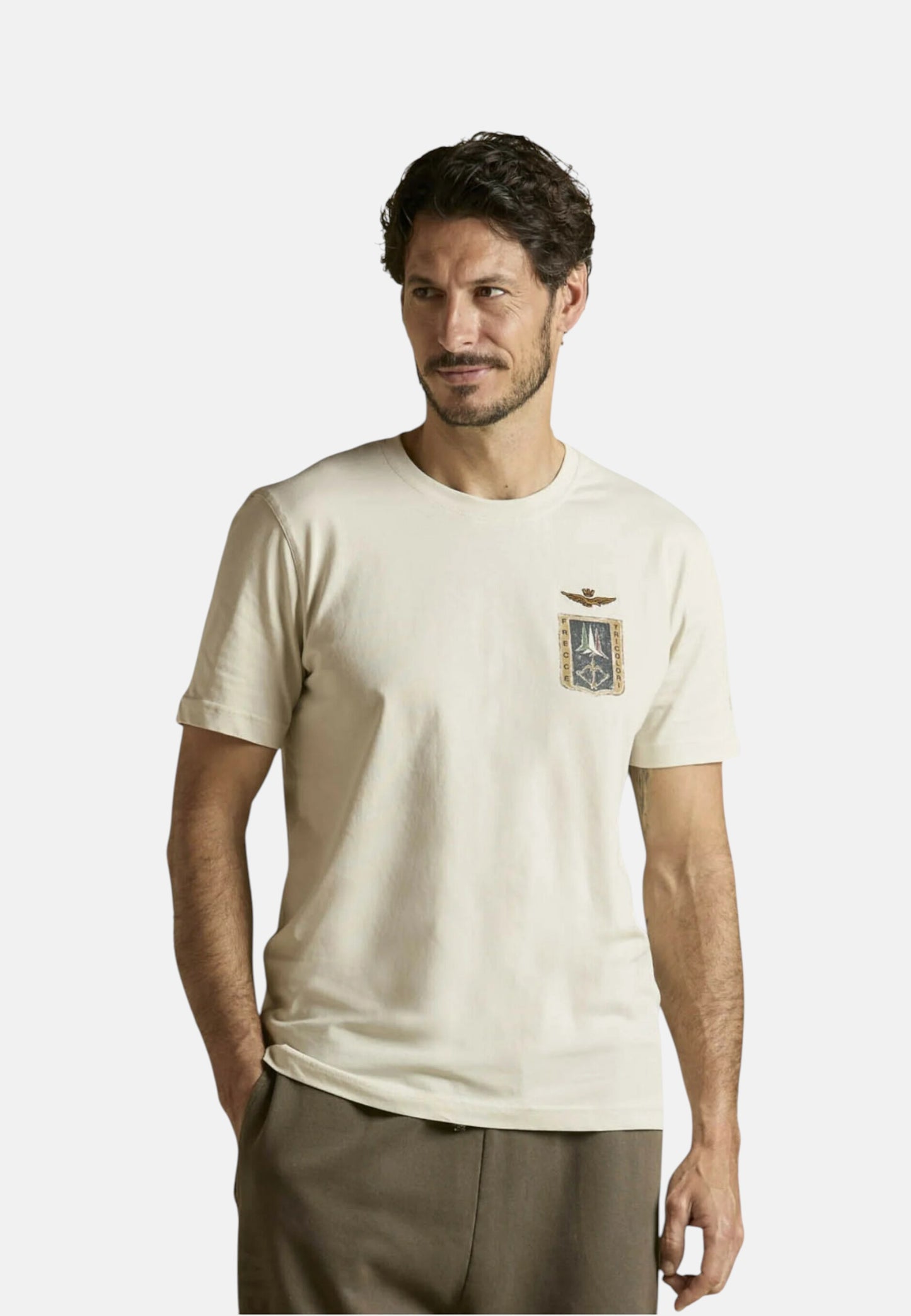 T-Shirt Manica Corta Uomo Aeronautica Militare Con Stemma Frecce Tricolori 261TS2534UJ00641