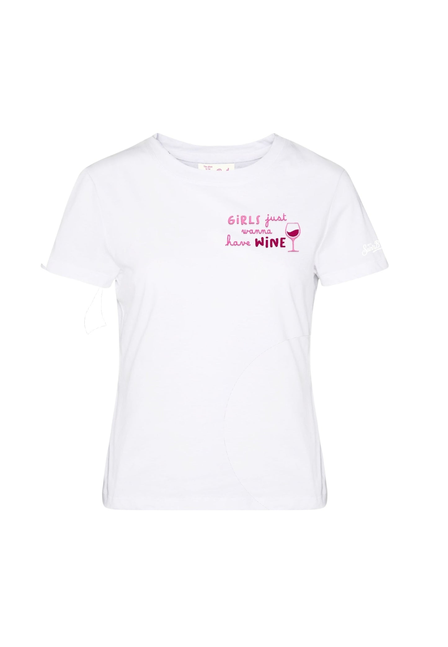 T-Shirt Manica Corta Donna Mc2 Saint Barth Girls Just Wine Emb Emilie EMI0001