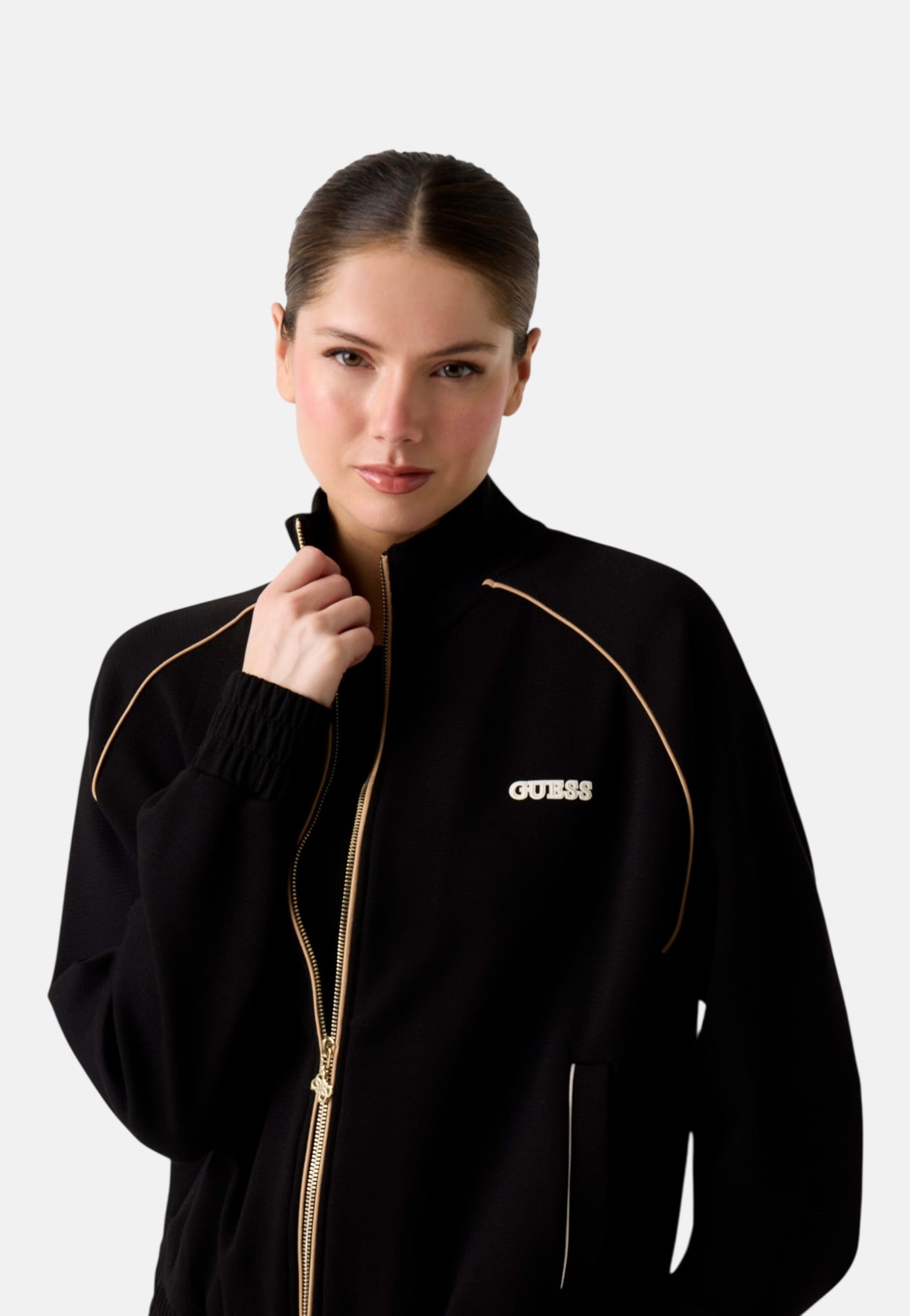 Felpa Con Zip Donna Guess  Georgia V6RQ00KD852