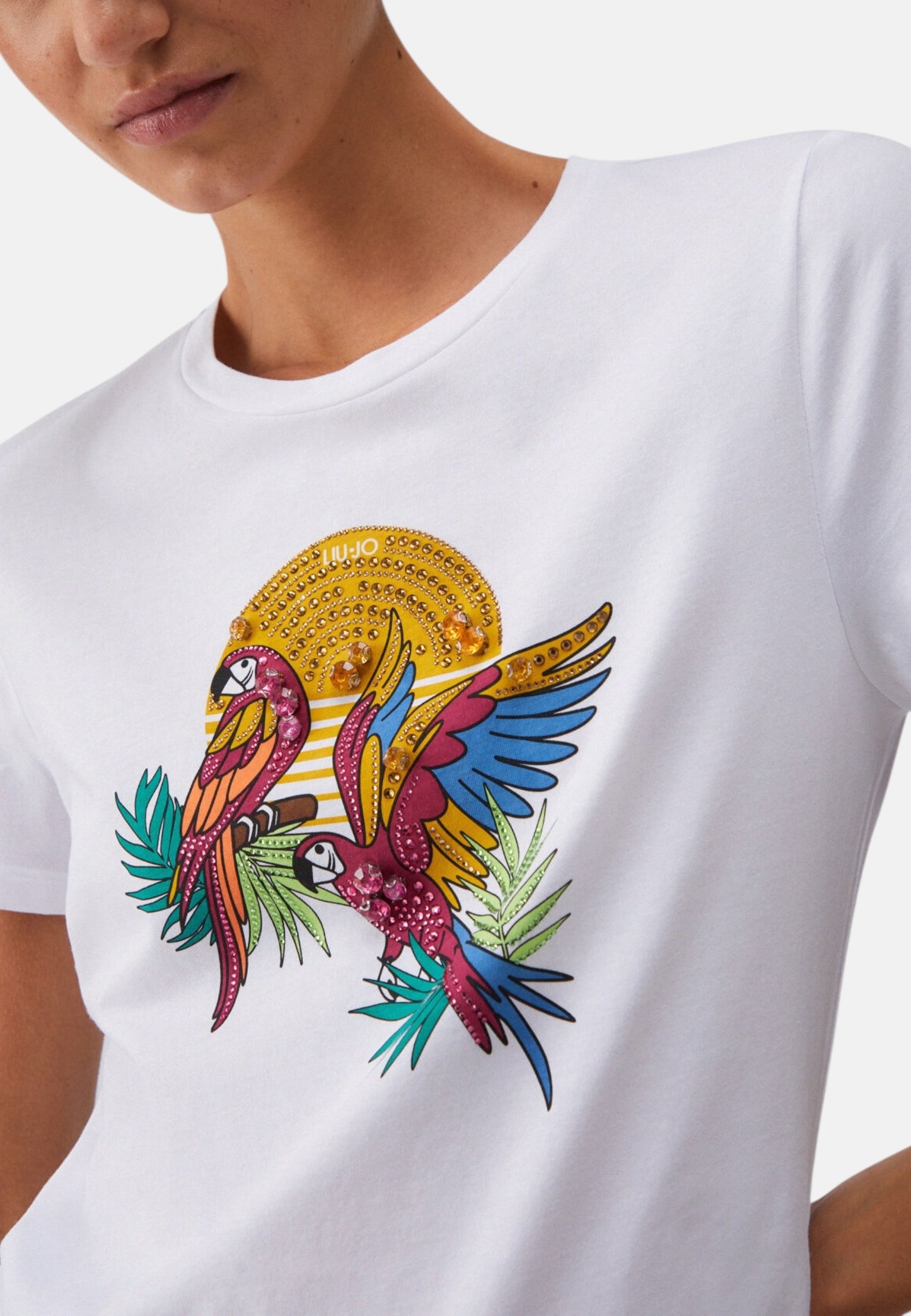 T-Shirt Manica Corta Donna Liu Jo Parrots Lj Eco Line WA6237JS923