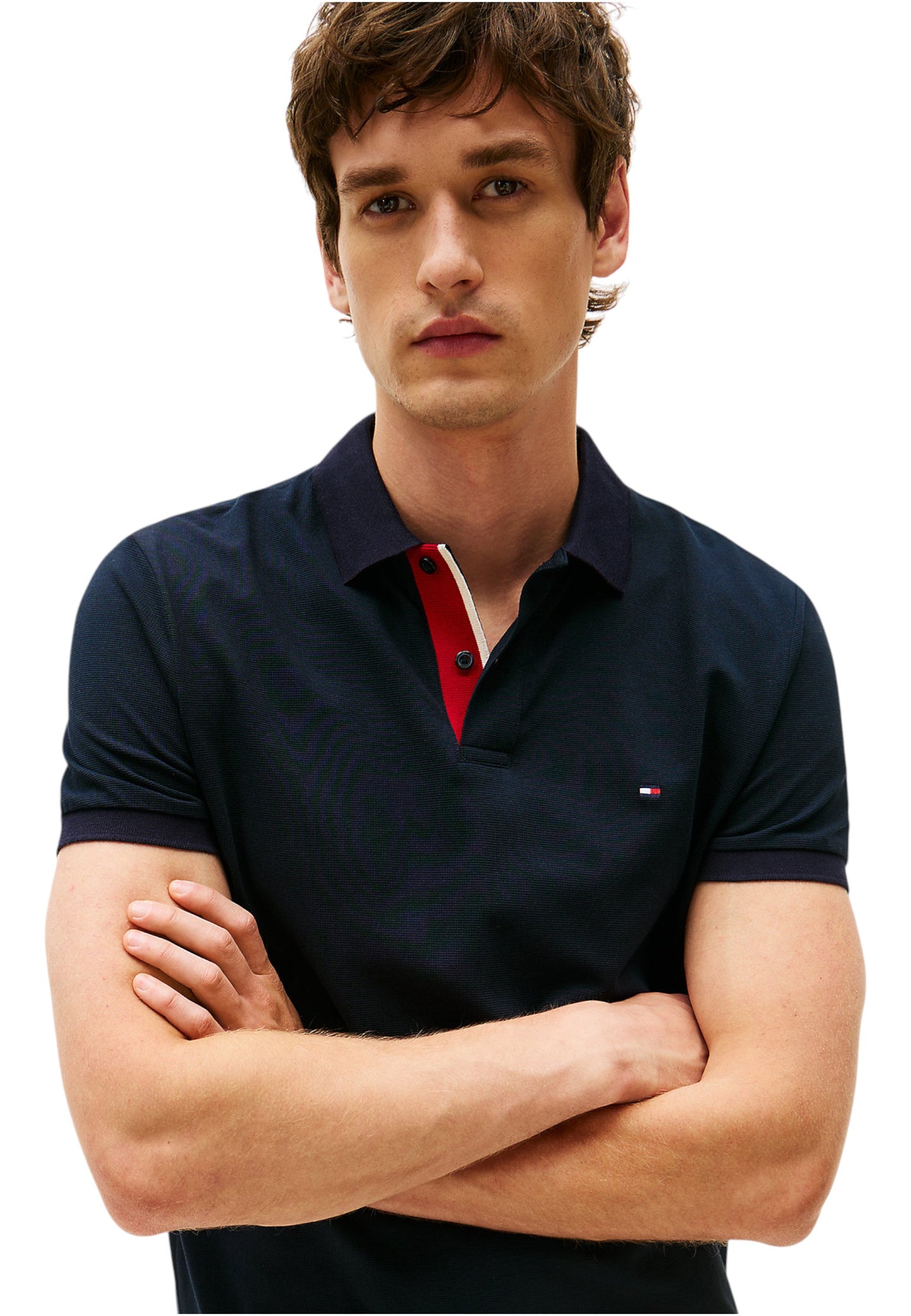Polo Manica Corta Uomo Tommy Hilfiger  Mb Contrast Collar MW0MW39563
