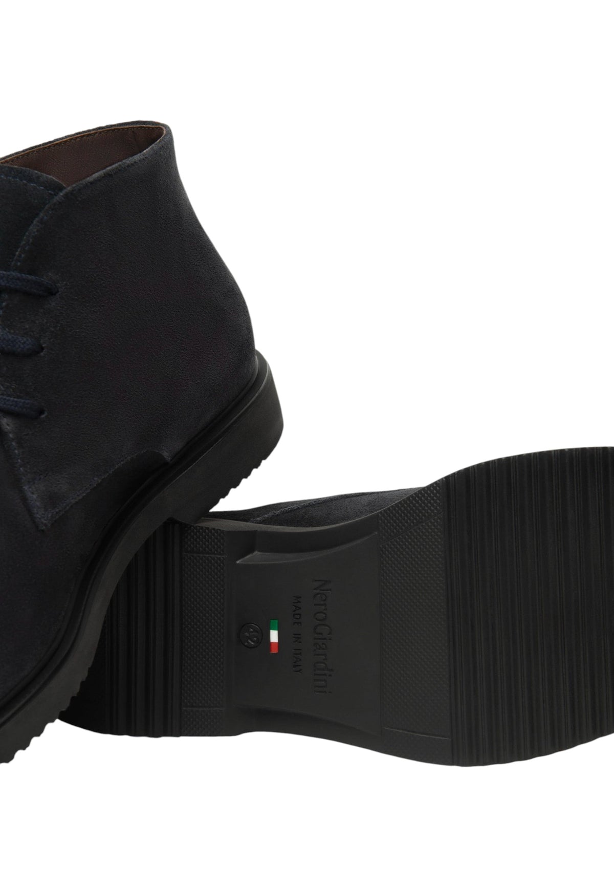 Stivaletti Polacchini Uomo Nero Giardini Tomaia in pelle, chiusura con lacci, punta tonda, linea alla caviglia, suola in gomma, Made in Italy  I500850U