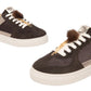Sneakers Basse Donna Nero Giardini Tomaia in pelle scamosciata e tessuto, pannelli animalier, finiture metallizzate, pompon decorativo, suola in gomma, Made in Italy  I633722F