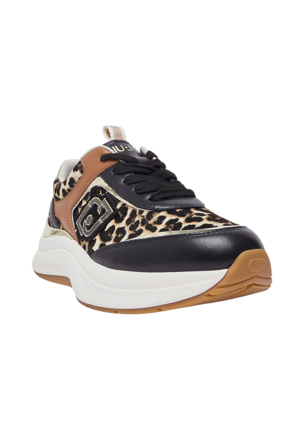 Sneakers Basse Donna Liu Jo In Pelle Con Inserti Animalier E Platform Stardust 01 BF6029TX549