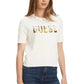 Maglione A Girocollo Donna Guess Manica Corta Layla Boxy Logo W5YR25Z2NQ2