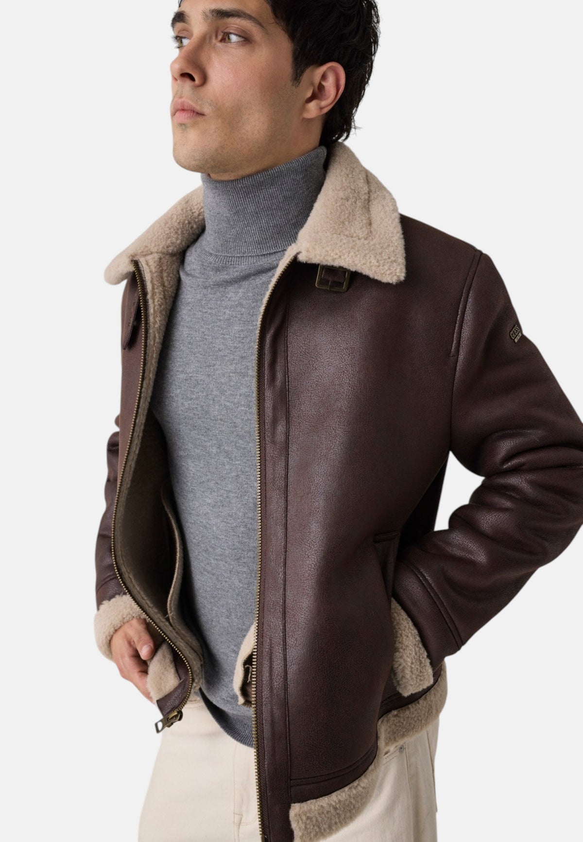 Giacca Invernale Uomo Guess Effetto shearling  M6BL40W4152