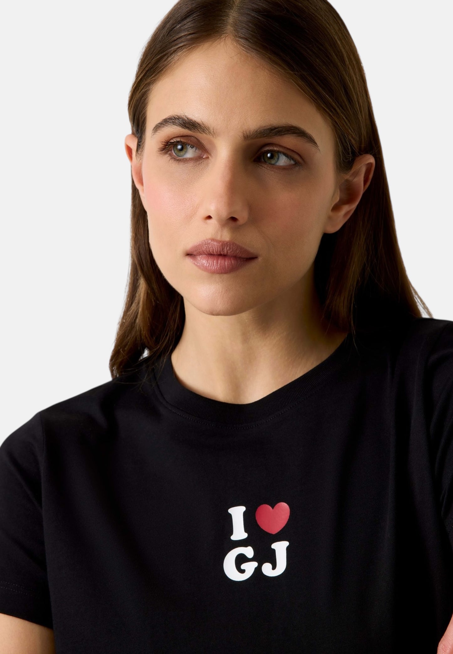 T-Shirt Manica Corta Donna Guess  Gj I Love Gj Reg W6GI45K8HM0