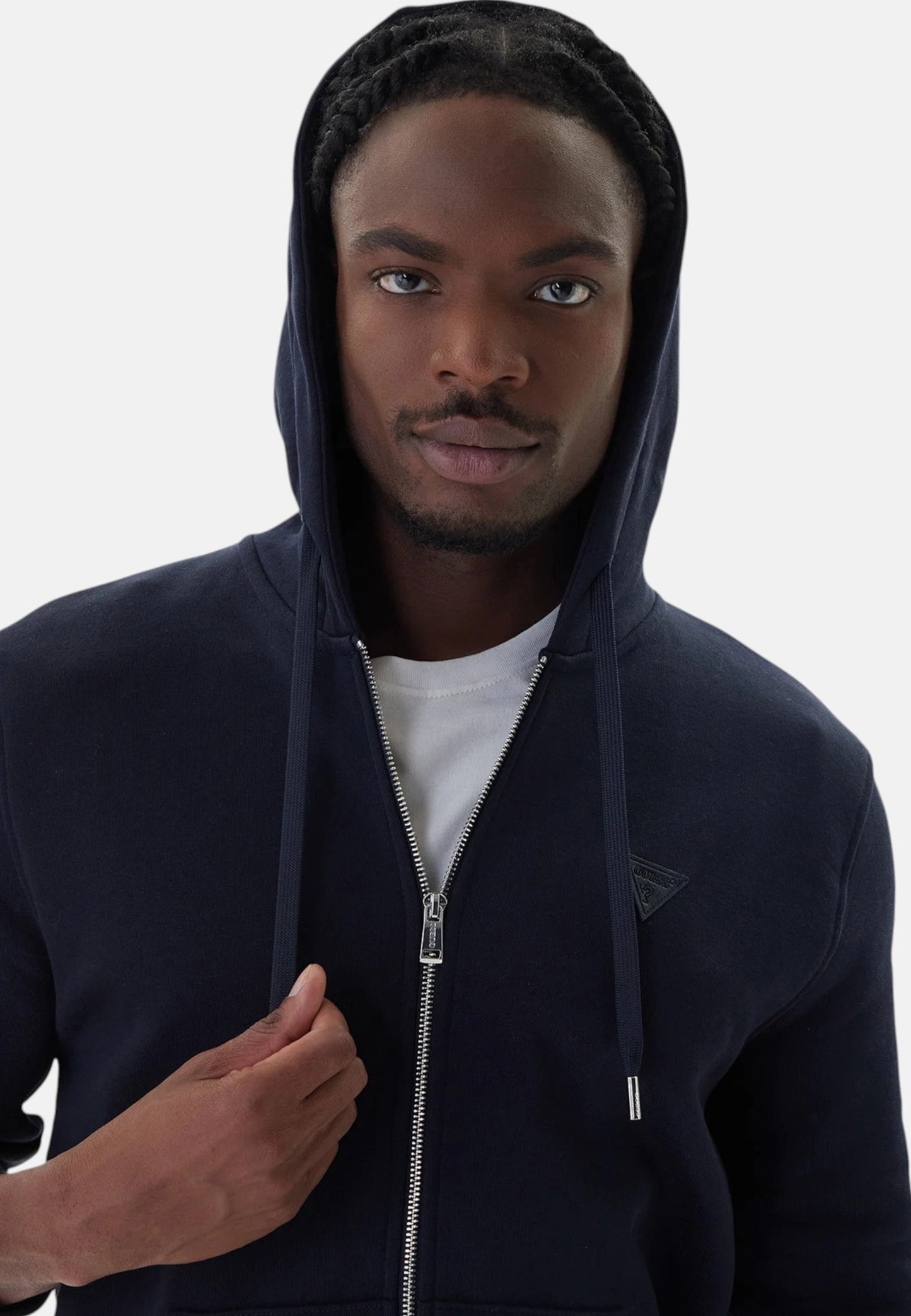 Felpa Con Zip Uomo Guess Con Cappuccio Basic M6RQ48KCN01