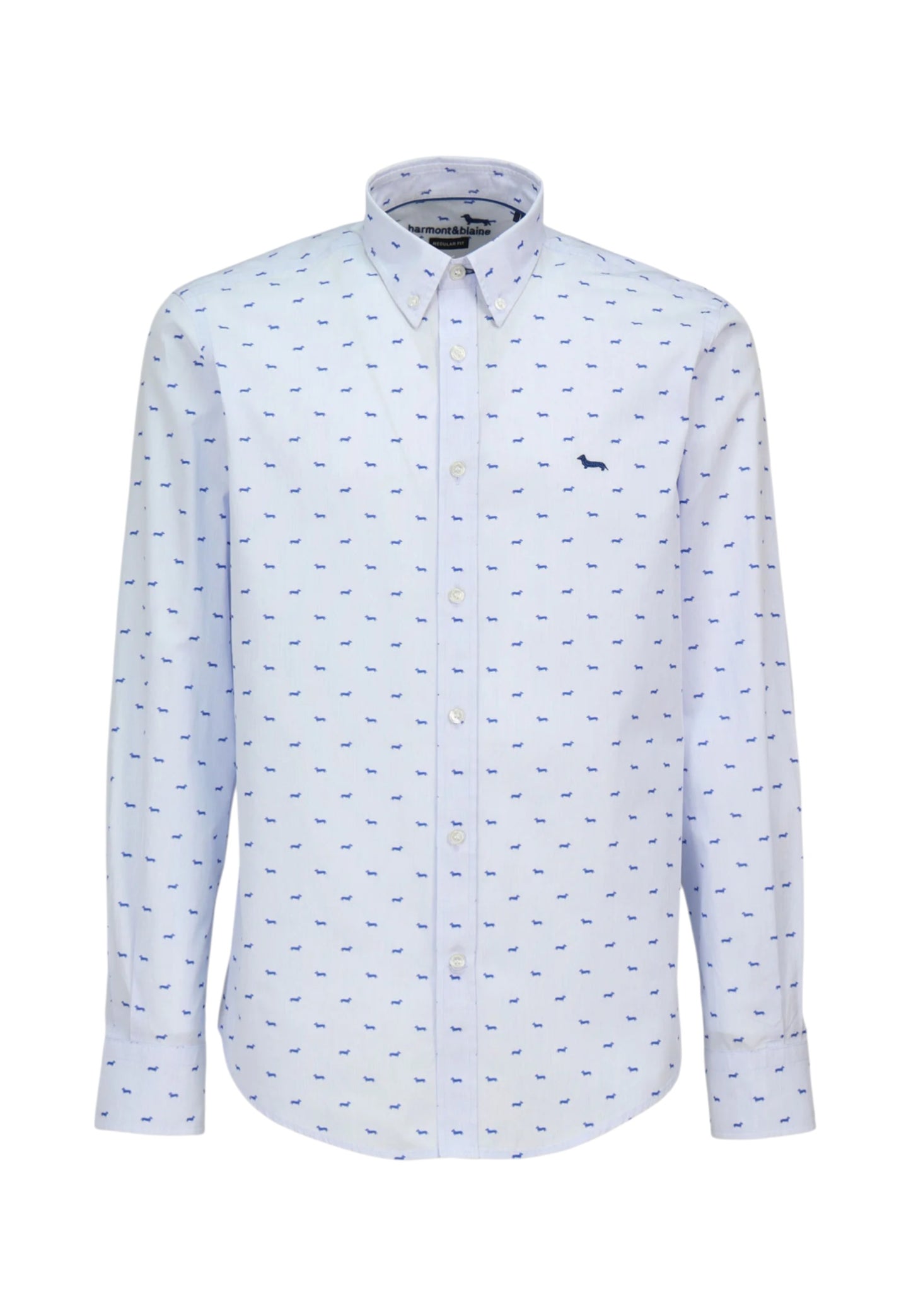 Camicia Manica lunga Uomo Harmont & Blaine Micro Bassotti All Over  CRQ001S13792M
