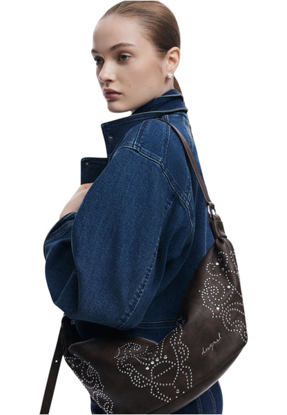 Borsa A Tracolla Donna Desigual  Poker Face Munster 2.0 Choco 25WAXP33