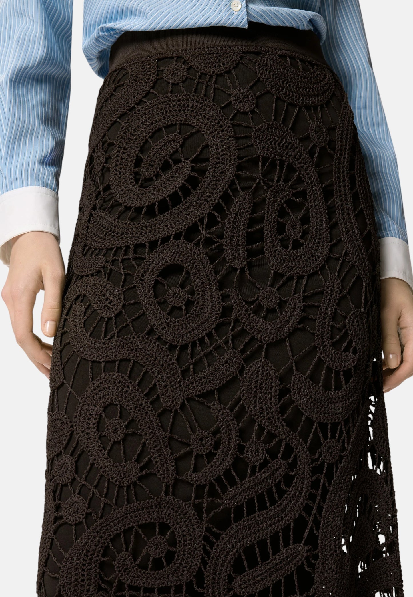 Gonna Lunga Donna Pinko Crochet Geometric Maestrale 106353A354