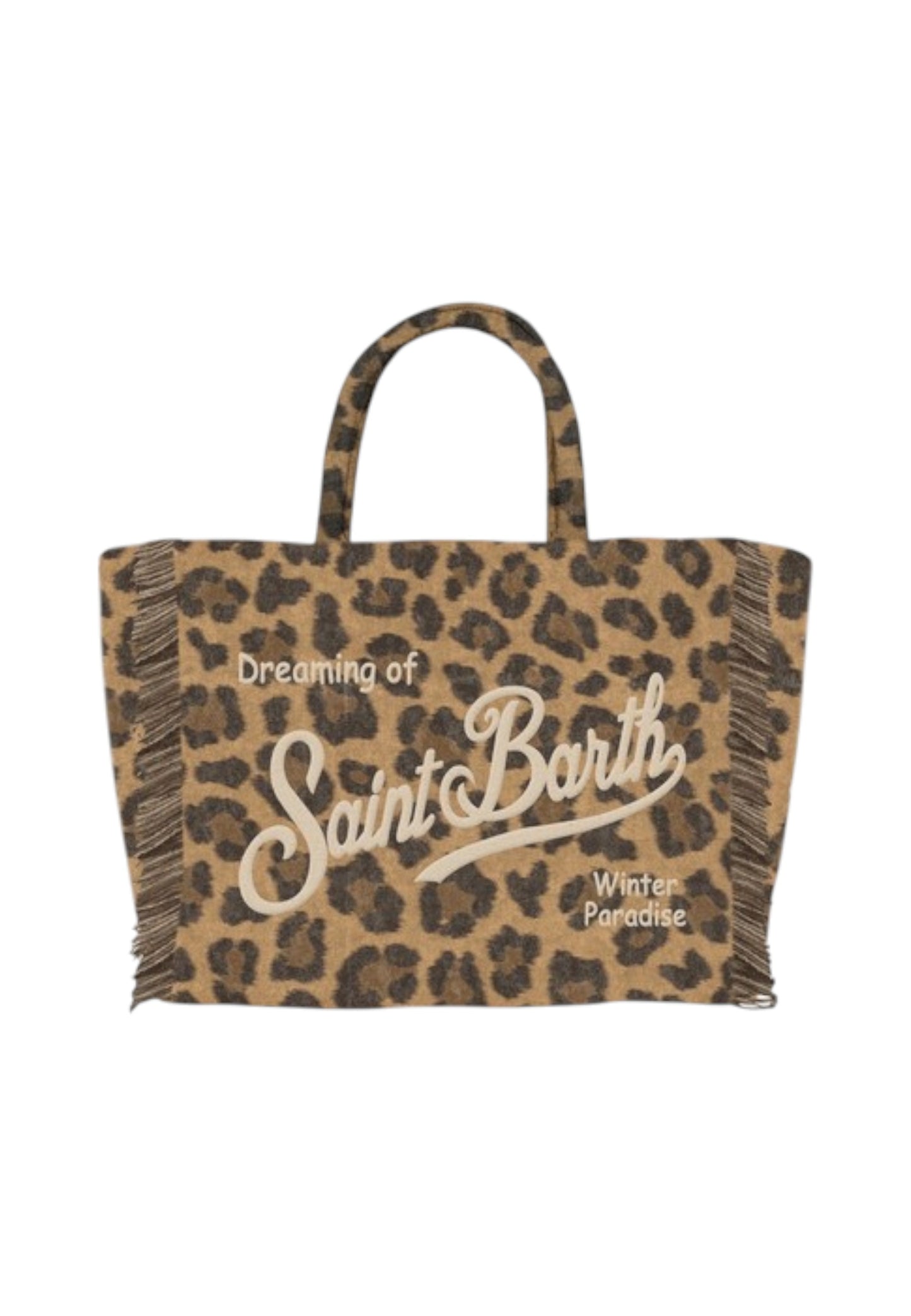Borsa A Mano Donna Mc2 Saint Barth Leopard Midi Embroidery Vanity Mini Felt VAMI024