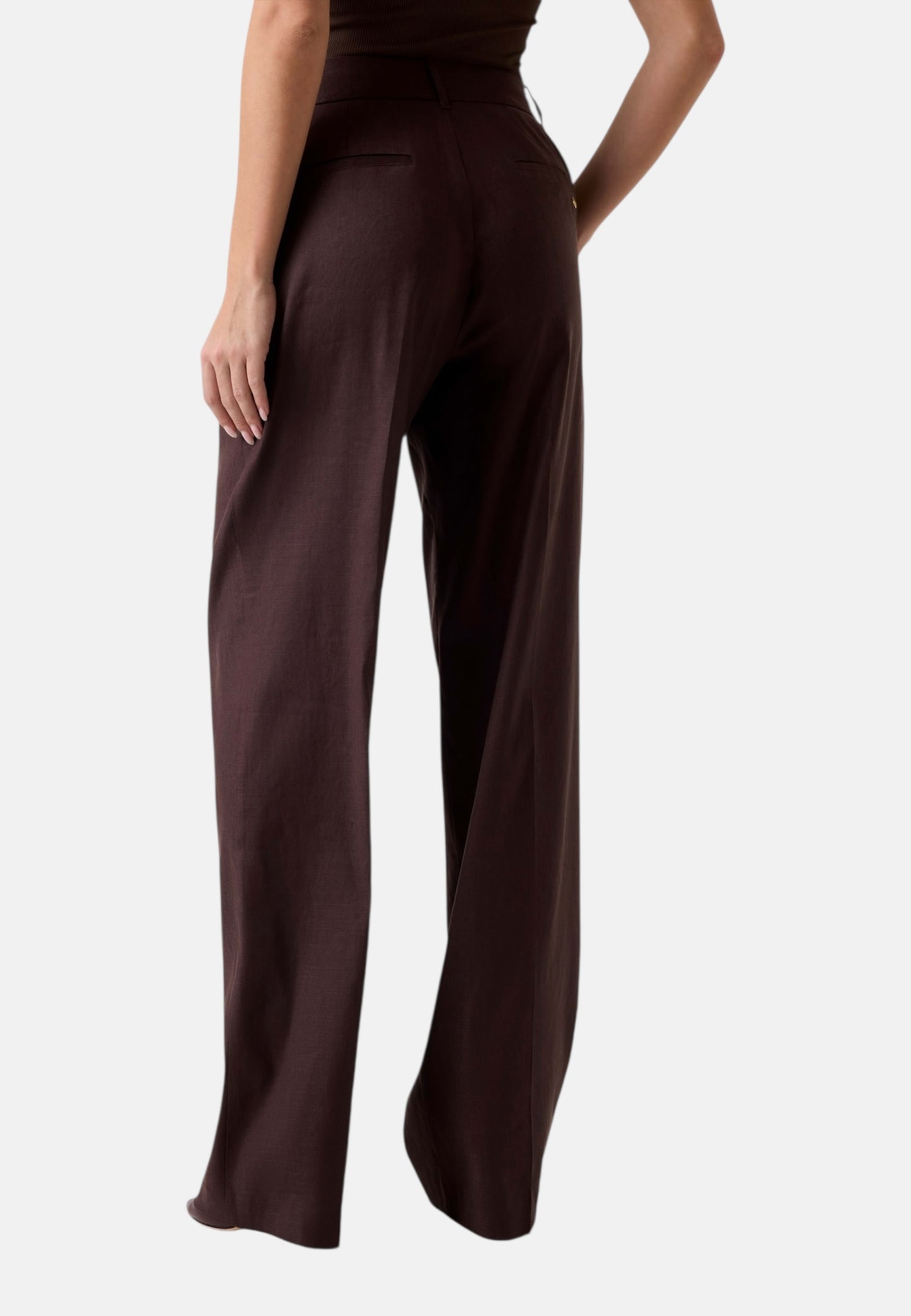 Pantaloni Straight Leg Donna Guess Linen Carla Perfect W6GB43W2840