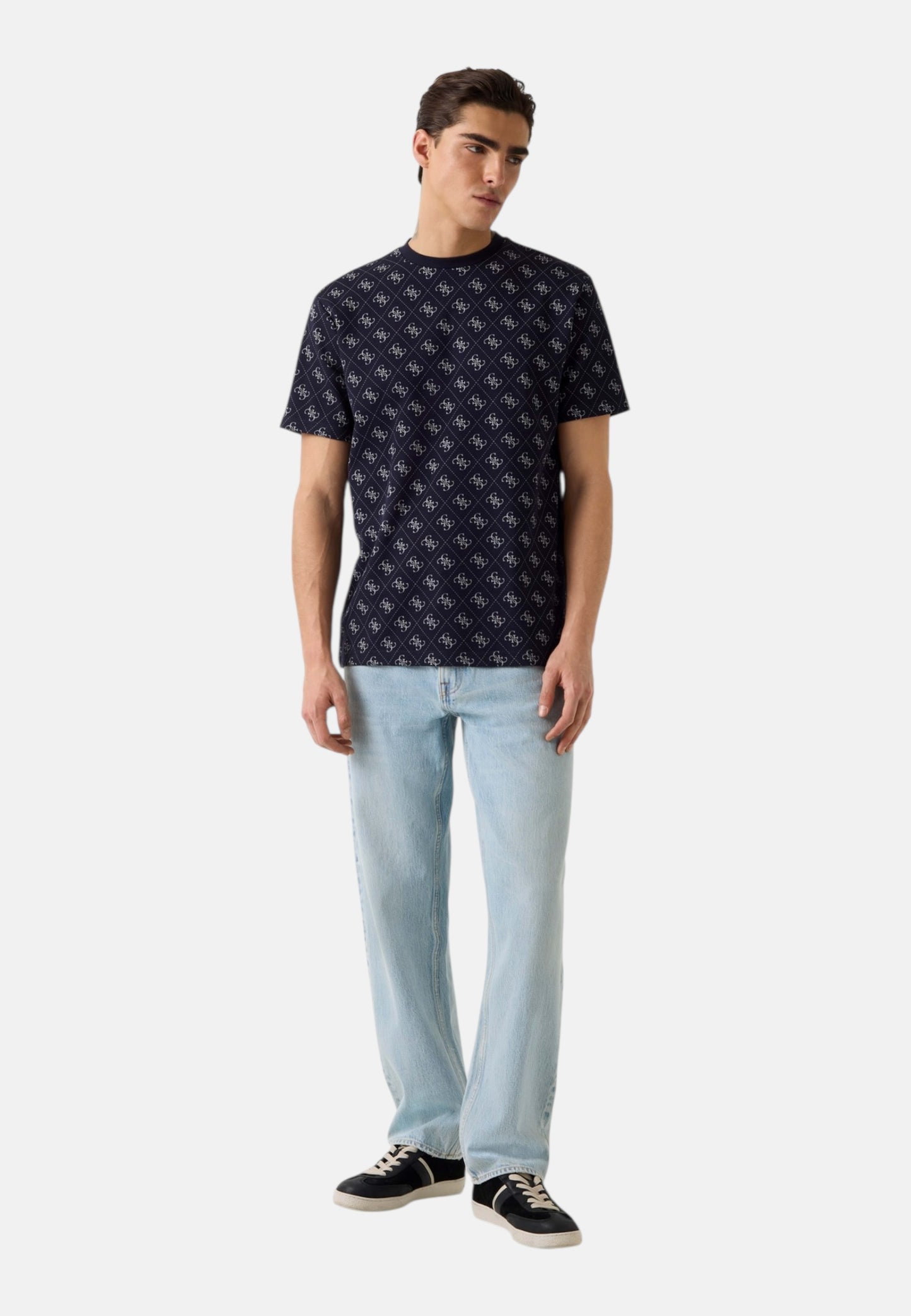 T-Shirt Manica Corta Uomo Guess  Jacquard 4G Knit M6GP34K3200
