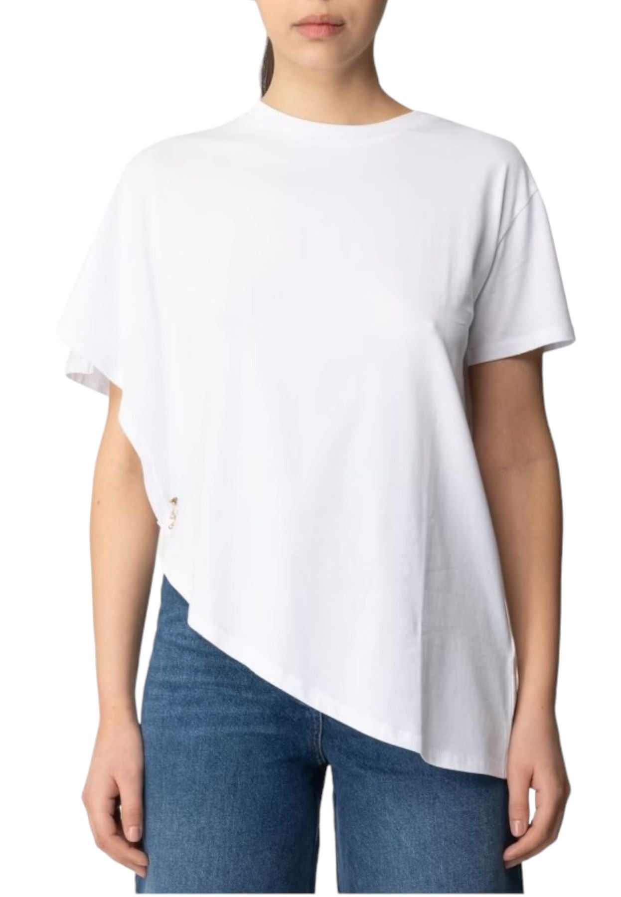 T-Shirt Manica Corta Donna Patrizia Pepe Asimmetrica  2M4376J111