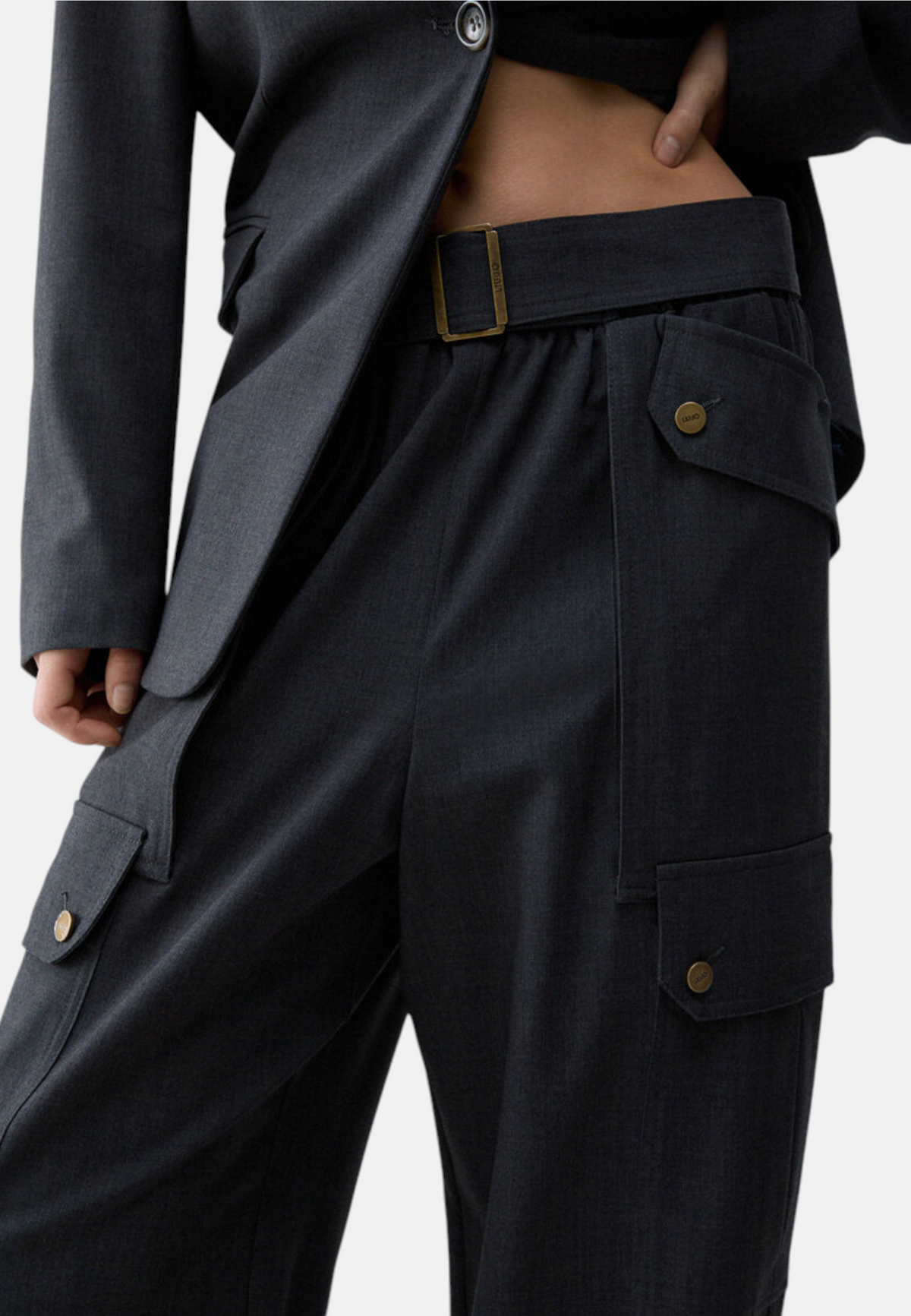 Pantaloni Cargo Donna Liu Jo Flanella  WF6258T743A