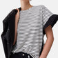 T-Shirt Manica Corta Donna Liu Jo Black&White stripe  WA6496J4909