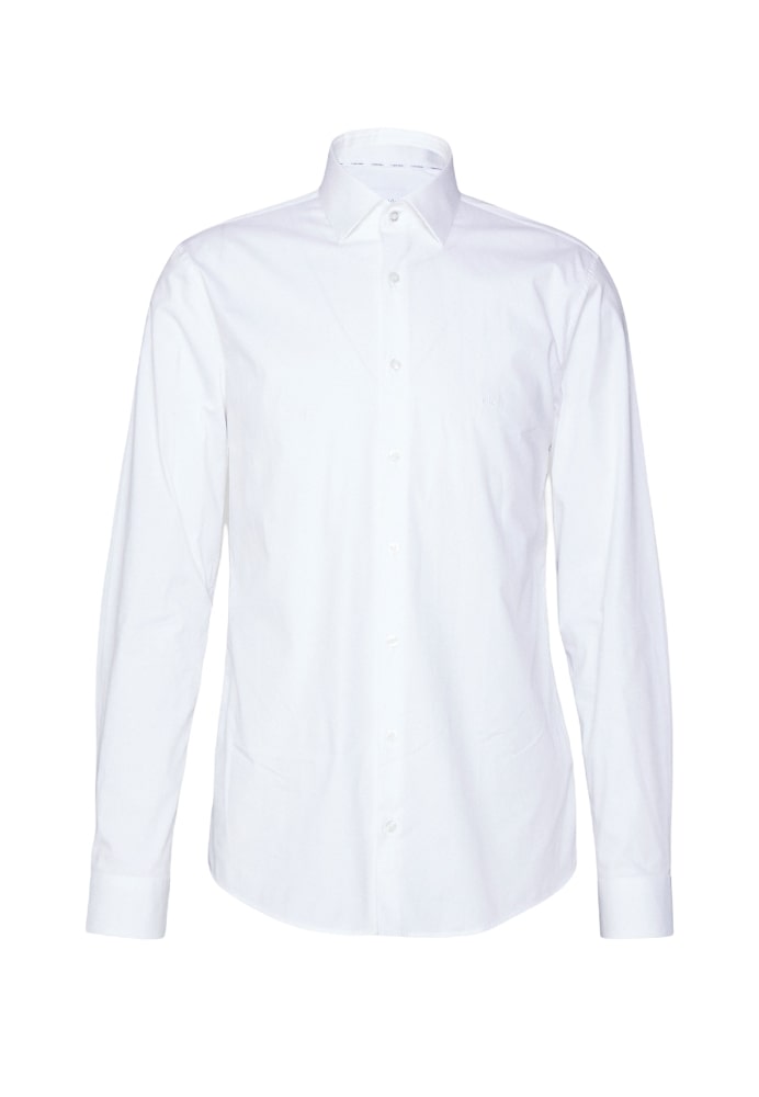 Camicia Manica lunga Uomo Calvin klein  Poplin Stretch Slim K10K108229