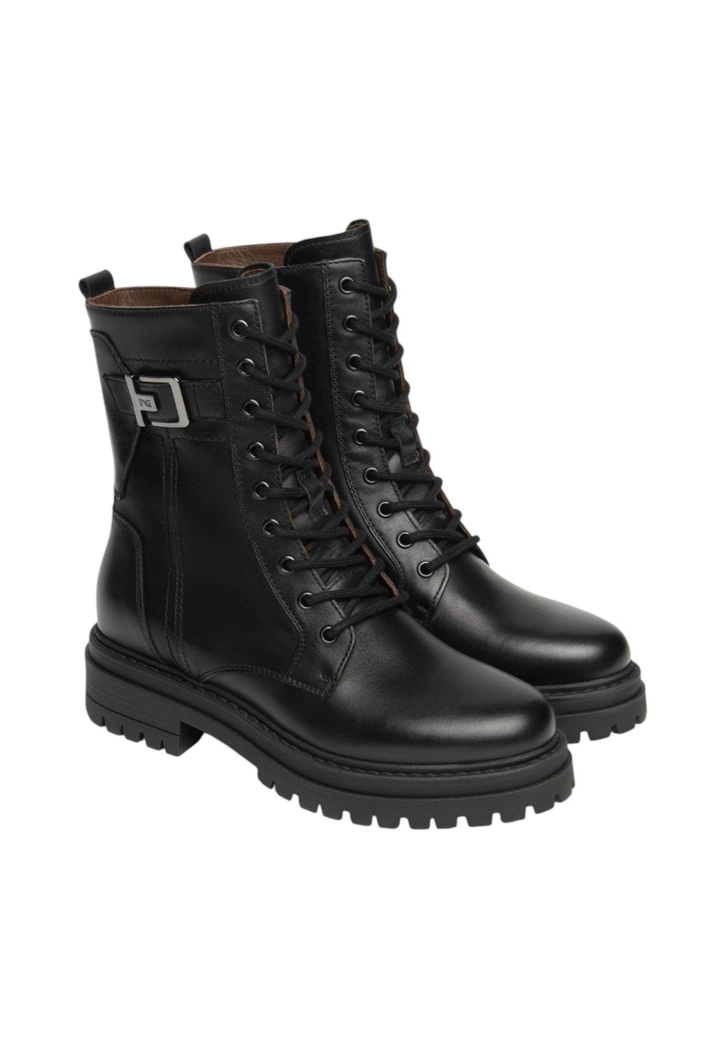 Stivaletti Anfibi Donna Nero Giardini Tacco 4 CM  I514833D