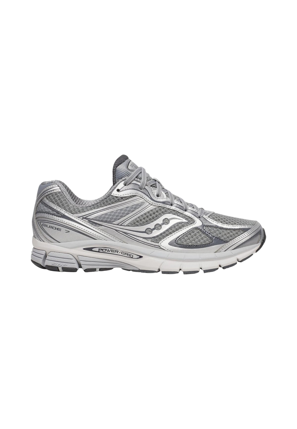 Sneakers Basse Uomo Saucony Chiusura con lacci, Tomaia in mesh traspirante, Tecnologia Power Grid, Dettagli riflettenti, Struttura leggera e ammortizzata Progrid Guide 7 S70936