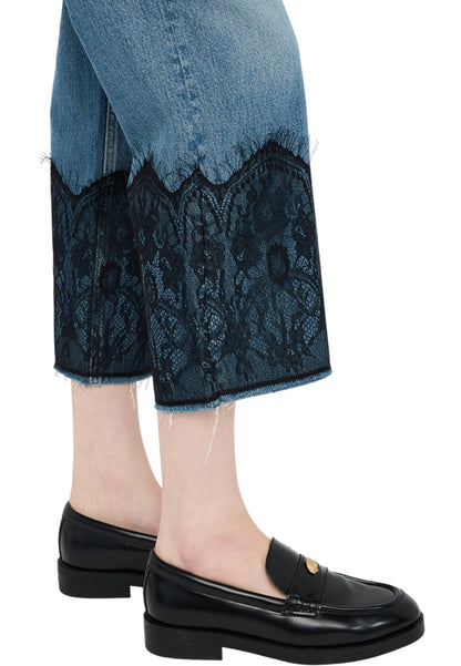 Jeans Straight Fit Donna Liu Jo Vita Regular Dettagli In Pizzo Belt UF5212D0280