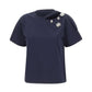 T-Shirt Manica Corta Donna Liu Jo Con Patch Strass Eco Line CA6160JS088