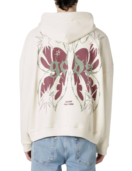 Felpa Con Cappuccio Uomo Gcds  Butterfly