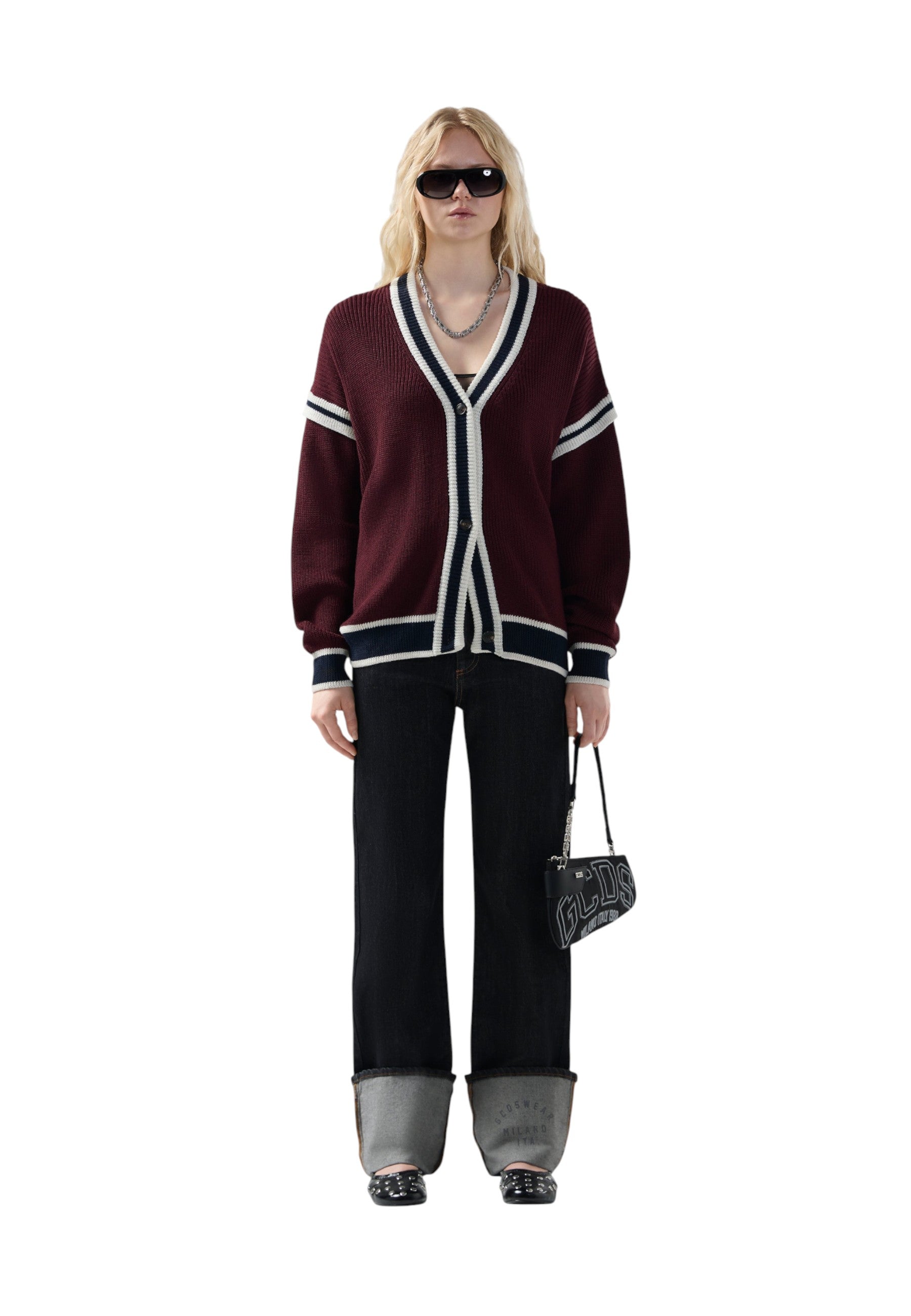 Cardigan  Uomo Gcds  Logo Lounge College B2EW1801KI3