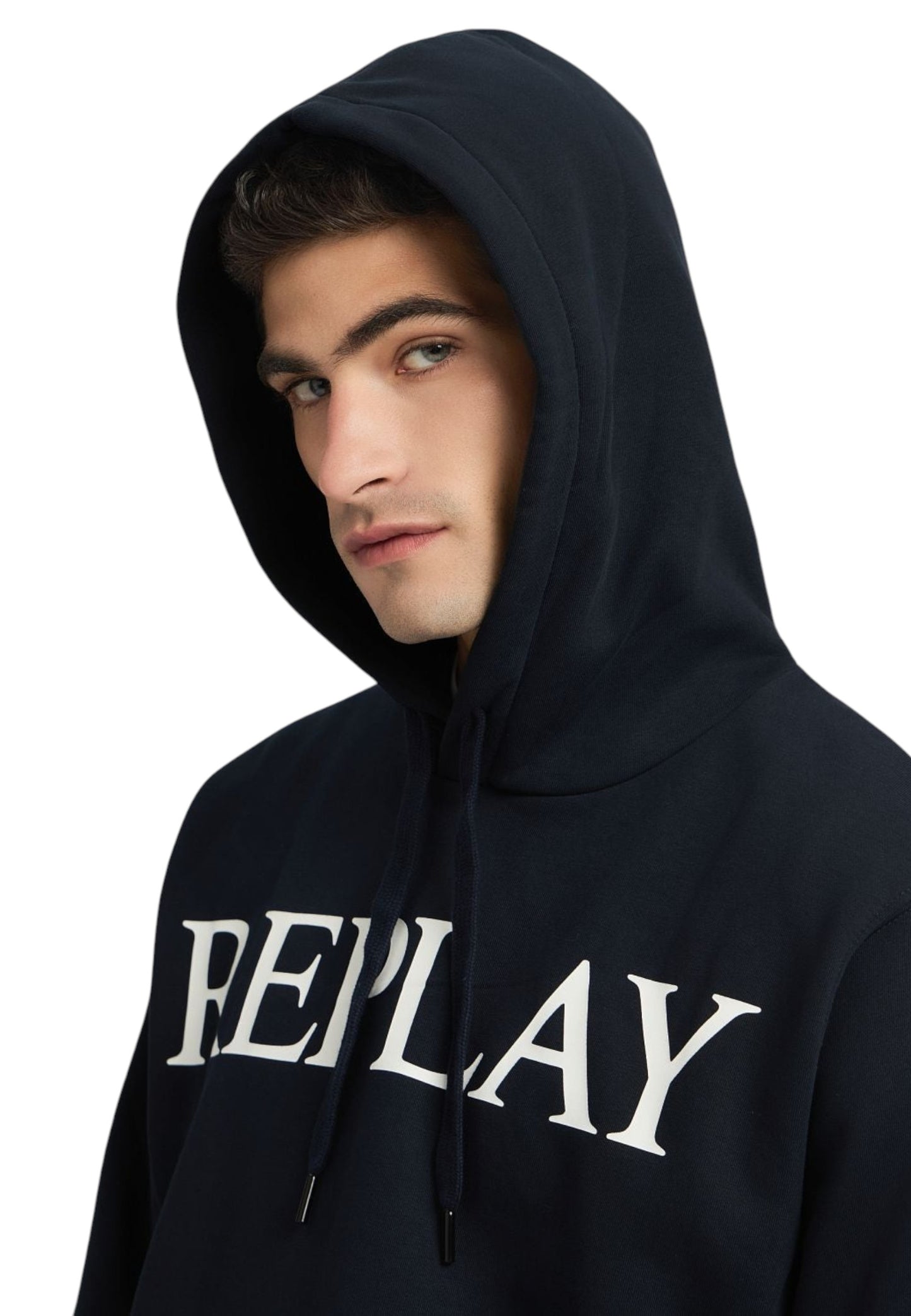 Felpa Con Cappuccio Uomo Replay Con Lettering  M3104 .000.23832