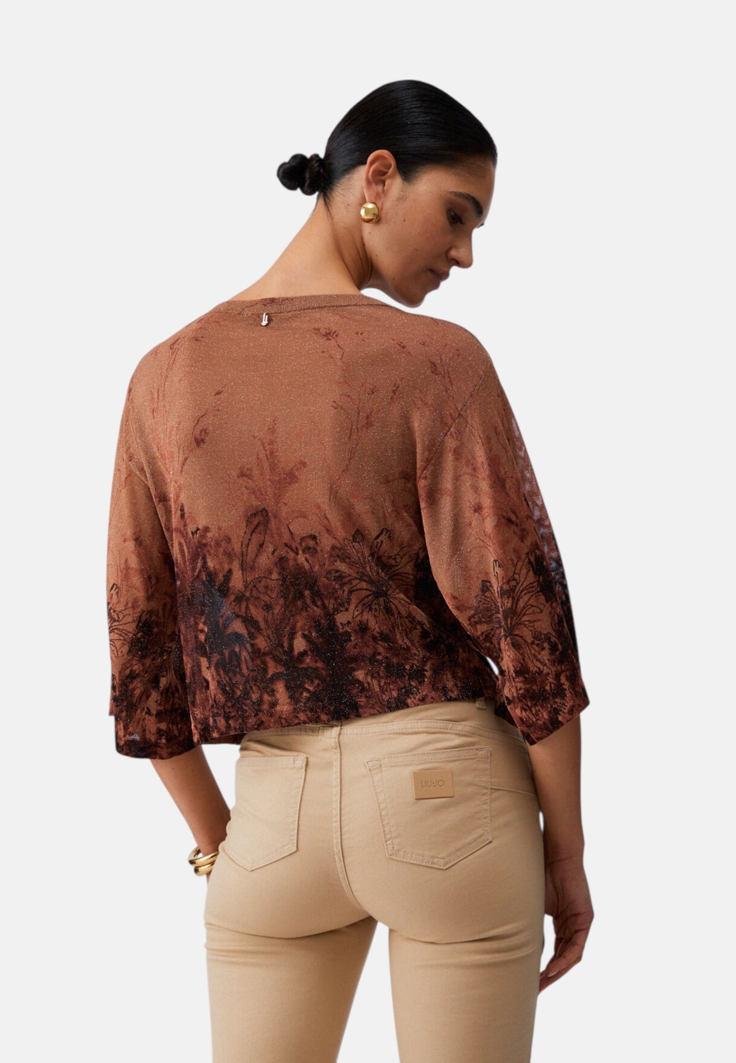 Maglia Scollo A Barca Donna Liu Jo Con Stampa  CA6355MA71N