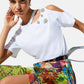 T-Shirt Manica Corta Donna Liu Jo Con Patch Strass Eco Line CA6160JS088