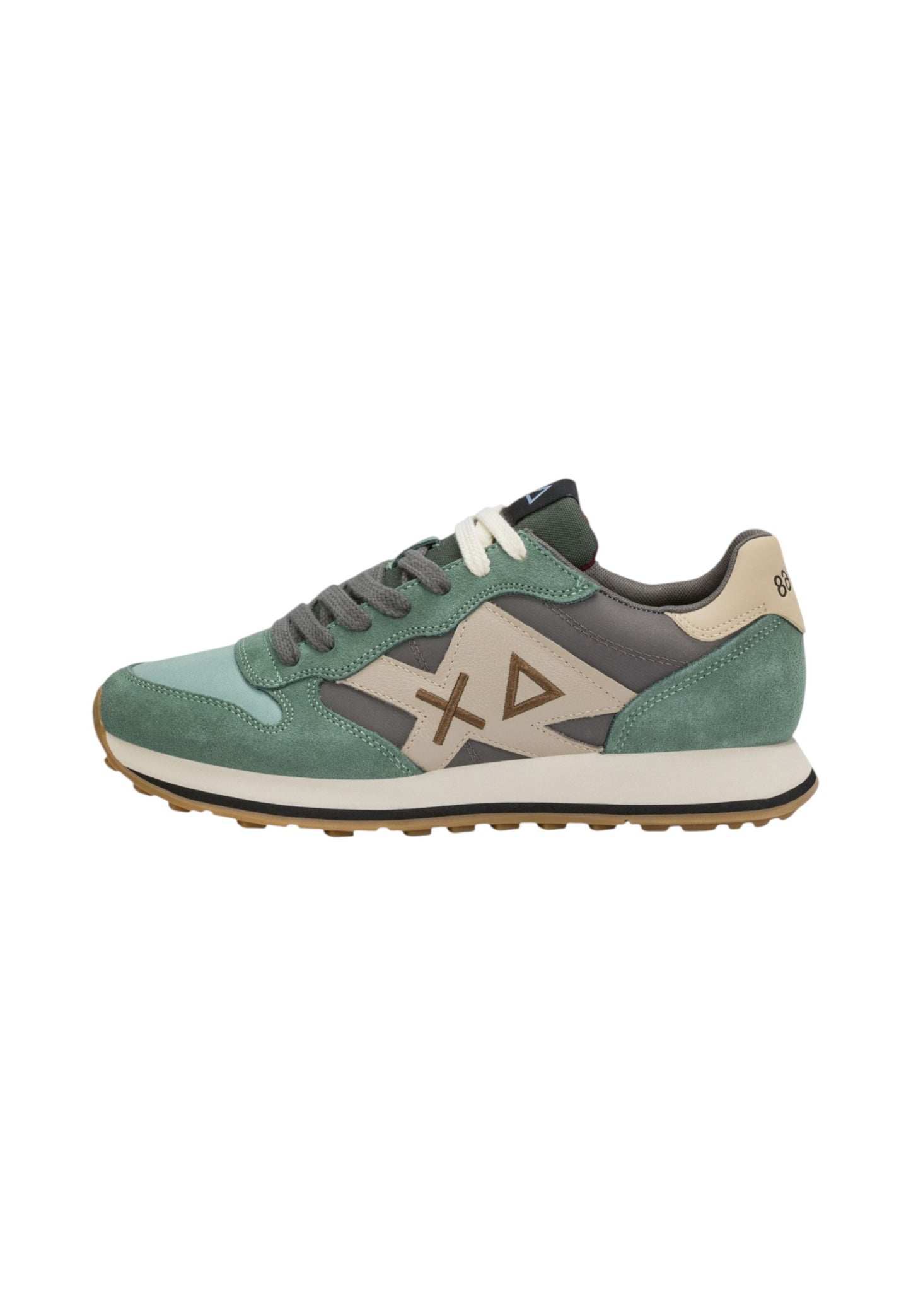 Sneakers Basse Uomo Sun68 Stile Running, Nylon E Suede, Maxi Logo, Bicolor Jaki 2.0 Bicolor Z46122