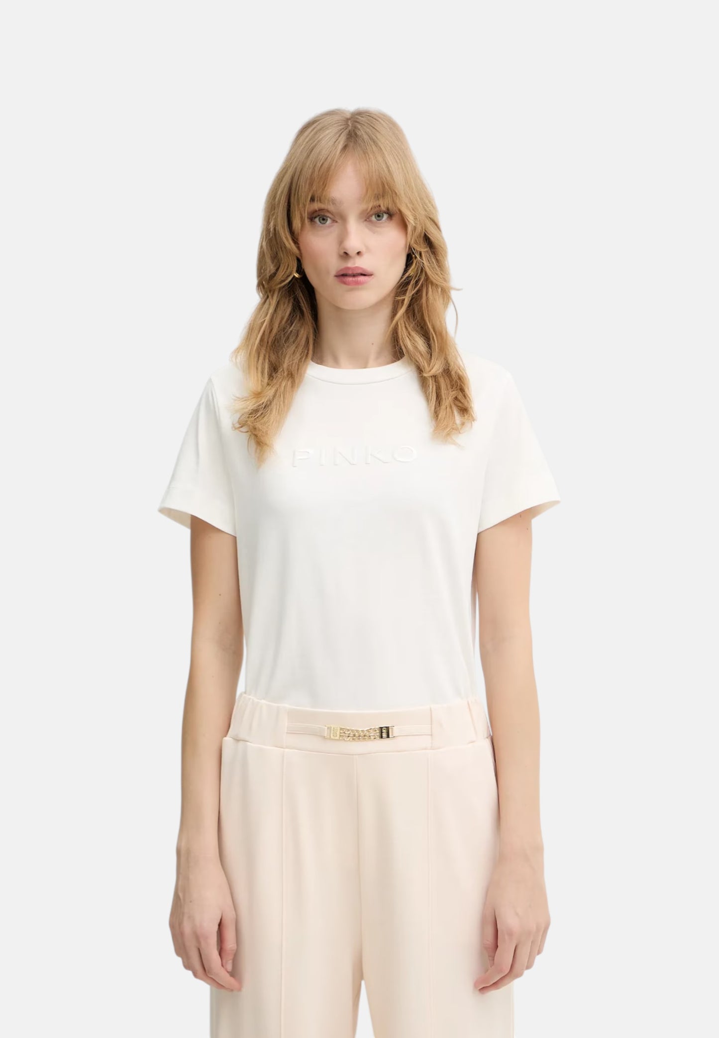 T-Shirt Manica Corta Donna Pinko Ricamo Logo Pinko Start 101752A339