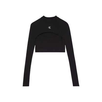 Maglione A Girocollo Donna Calvin klein Jeans Crop Cut Out Neckline J20J220446