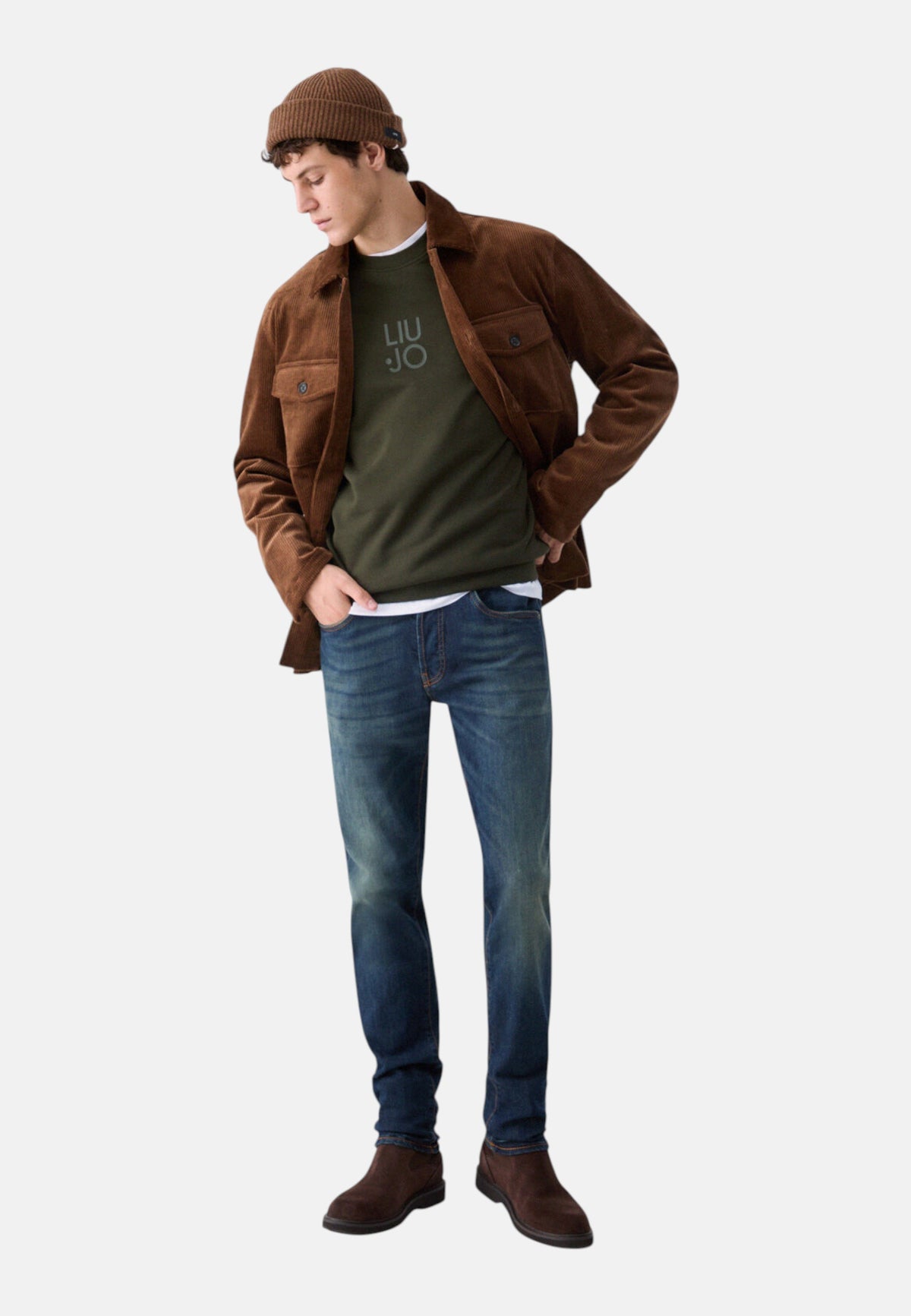 Felpa A Girocollo Uomo Liu Jo Con Logo Frontale Liu Jo  QF6074F0946