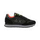 Sneakers Basse Uomo Sun68 Stile Running, Nylon E Suede, Dettagli Fluo, Logo Ricamato Tom Fluo Z46102